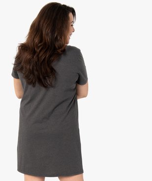 Chemise de nuit femme à manches courtes avec motifs vue3 - GEMO(HOMWR FEM) - GEMO