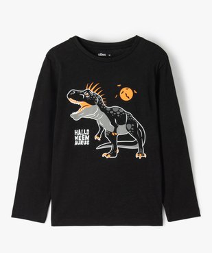 Tee-shirt garçon à manches longues motif dinosaure phosphorescent spécial Halloween vue1 - GEMO (ENFANT) - GEMO