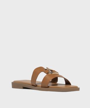 Mules plates avec bijou sur le dessus femme - Follow Me vue2 - FOLLOW ME - GEMO