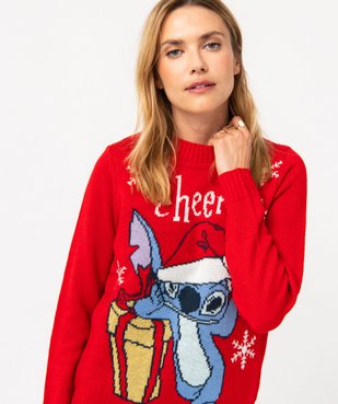 Pull de Noël avec motifs Stitch femme - Disney vue2 - LILO & STITCH - GEMO
