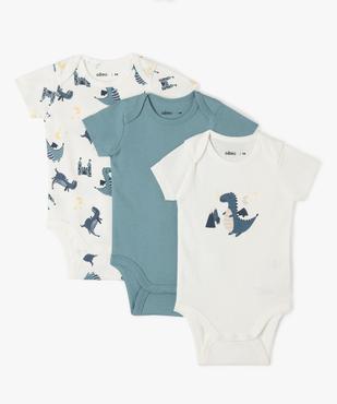 Body à manches courtes avec motifs dragons bébé garçon (lot de 3) vue1 - GEMO 4G BEBE - GEMO