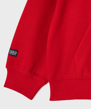 Sweat à capuche avec inscription brodée garçon - LuluCastagnette vue4 - LULUCASTAGNETTE - GEMO