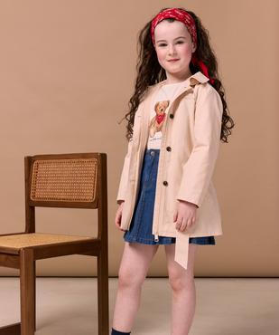 Trench à capuche en matière déperlante fille - LuluCastagnette vue7 - LULU CASTAGNETTE GEMO FOR GOOD - GEMO