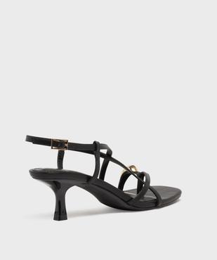 Sandales à talon fin multibrides avec bijou de pied femme vue4 - FOLLOW ME - GEMO