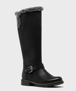 Bottes esprit biker avec fourrure imitation femme - Valentina Baldano vue2 - VALENTINA BALDA - GEMO