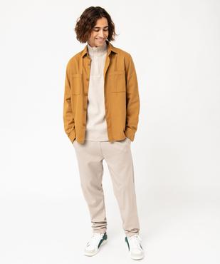Pull col camionneur à maille fantaisie homme vue5 - GEMO (HOMME) - GEMO