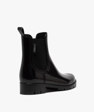 Boots de pluie femme style chelsea unis - Boatilus vue4 - BOATILUS - GEMO