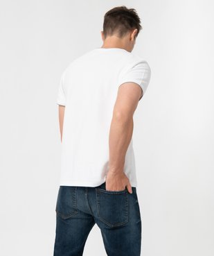 Tee-shirt homme à manches courtes en maille piquée vue3 - GEMO (HOMME) - GEMO