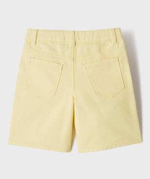 Bermuda ample en toile denim colorée fille vue5 - GEMO 4G FILLE - GEMO