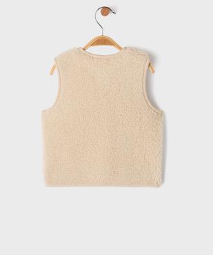 Gilet sans manches façon sherpa bébé fille vue3 - GEMO(BEBE DEBT) - GEMO