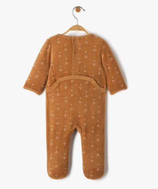 Pyjama dors-bien bébé en velours avec motifs animaux vue3 - GEMO(BB COUCHE) - GEMO