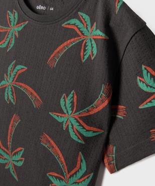 Tee-shirt manches courtes oversize à motifs palmiers garçon vue2 - GEMO (ENFANT) - GEMO