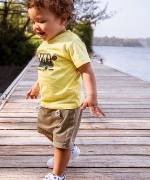 Tee-shirt bébé garçon à manches courtes avec motifs vue6 - GEMO 4G BEBE - GEMO