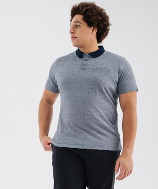 Polo manches courtes avec col contrastant homme vue4 - GEMO (HOMME) - GEMO