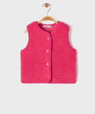 Gilet sans manches façon sherpa bébé fille vue1 - GEMO(BEBE DEBT) - GEMO