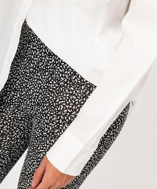 Legging imprimé en coton extensible femme vue2 - GEMO 4G FEMME - GEMO