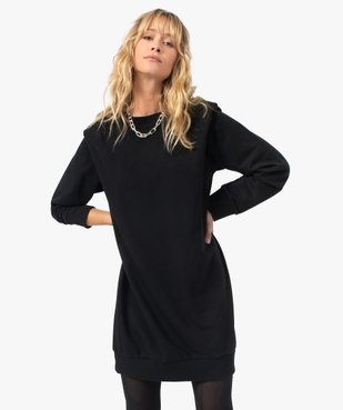 Robe femme sweat avec épaulettes - LuluCastagnette vue2 - LULUCASTAGNETTE - Nikesneakers