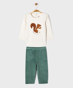 Pyjama 2 pièces en velours à motifs écureuil bébé garçon vue1 - GEMO 4G BEBE - GEMO