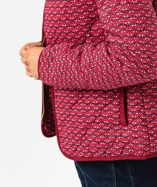 Veste matelassée à col rond et fermeture zippée femme vue2 - GEMO 4G FEMME - GEMO