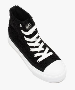 Baskets femme montantes en textile bouclé uni - Banana Moon vue5 - B&M BY BANANA M - GEMO