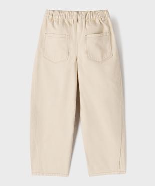 Jean barrel à taille réglable fille vue3 - GEMO 4G FILLE - GEMO