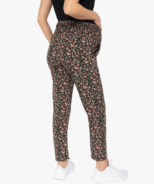Pantalon de grossesse imprimé et fluide à taille smockée vue3 - GEMO (MATER) - GEMO