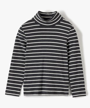 Tee-shirt garçon rayé à manches longues et col roulé vue1 - GEMO (ENFANT) - GEMO