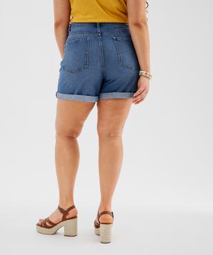 Short en jean coupe mom à revers femme grande taille vue3 - GEMO (G TAILLE) - GEMO