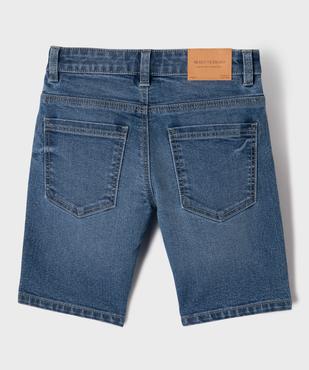 Bermuda en jean coupe skater en denim extensible garçon vue3 - GEMO 4G GARCON - GEMO