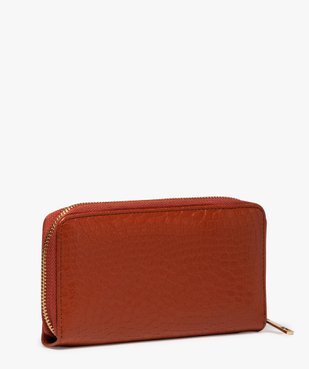 Portefeuille femme en matière texturée vue2 - GEMO (ACCESS) - GEMO