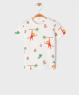 Tee-shirt manches courtes à motifs animaliers bébé garçon vue1 - GEMO 4G BEBE - GEMO