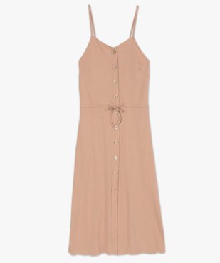 Robe femme en maille côtelée à fines bretelles vue4 - GEMO(FEMME PAP) - GEMO