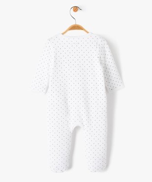 Pyjama bébé fille ouverture devant avec motif chat vue3 - GEMO(BB COUCHE) - GEMO