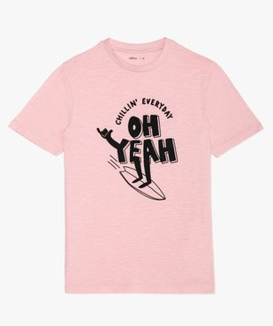Tee-shirt garçon avec inscription contrastante vue1 - GEMO (JUNIOR) - GEMO