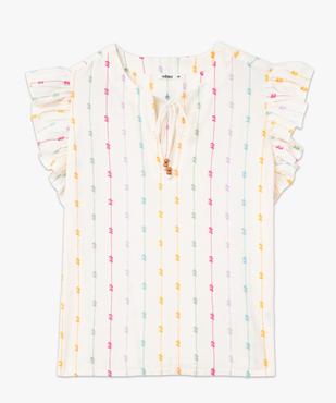 Blouse ample manches volantées à rayures multicolores femme vue4 - GEMO(FEMME PAP) - GEMO