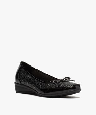 Ballerines femme à détails vernis et semelle intérieure cuir vue2 - GEMO(URBAIN) - GEMO