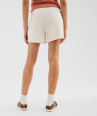 Short ample en maille French Terry à ceinture élastique femme vue3 - GEMO 4G FEMME - GEMO