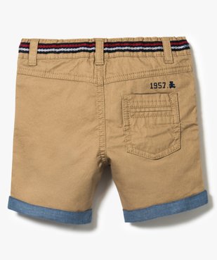 Bermuda avec revers et ceinture contrastants Lulu Castagnette vue2 - LULUCASTAGNETTE - GEMO