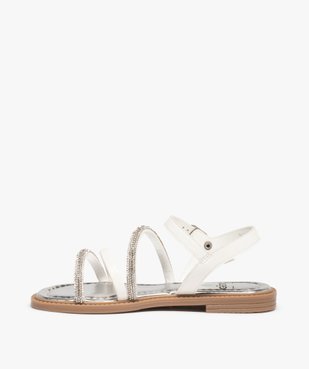 Sandales fille à fines brides et à strass vue3 - GEMO (ENFANT) - GEMO