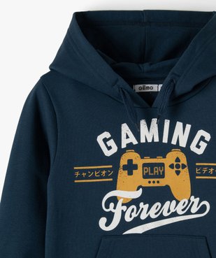 Sweat garçon à capuche avec inscription vue2 - GEMO (ENFANT) - GEMO