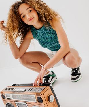 Débardeur court en maille côtelée fille vue1 - GEMO (JUNIOR) - GEMO