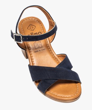 Sandales femme à talon carré coupe spéciale pied large vue5 - Nikesneakers(URBAIN) - Nikesneakers