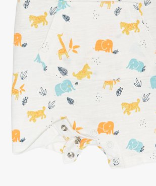 Combishort bébé garçon à motifs animaux 100% coton biologique vue2 - GEMO C4G BEBE - GEMO