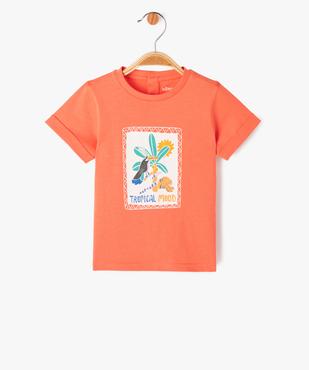 Tee-shirt à manches courtes avec motif jungle bébé garçon vue1 - GEMO(BEBE DEBT) - GEMO