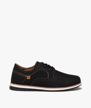 Derbies garçon unis à lacets avec semelle à liseré vue1 - GEMO (ENFANT) - GEMO