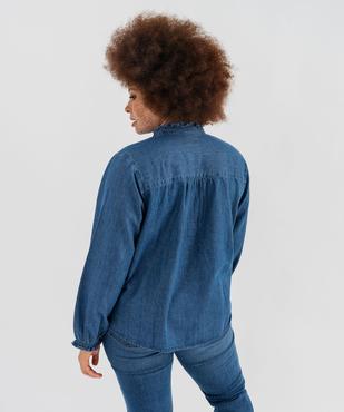 Blouse en coton aspect denim femme grande taille vue3 - GEMO 4G GT - GEMO