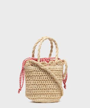 Sac à main en paille de papier fille vue4 - GEMO (ACCESS) - GEMO
