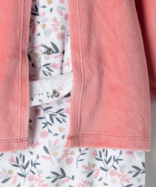Pyjama bébé fille en velours effet 2 en 1 vue3 - GEMO(BB COUCHE) - GEMO