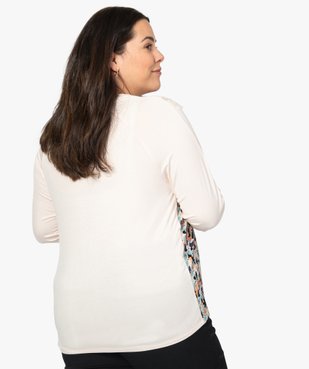 Tee-shirt femme grande taille à manches 3/4 bicolore vue3 - GEMO (G TAILLE) - GEMO