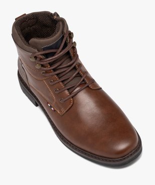 Boots homme unies à lacets et à zip style casual vue5 - GEMO (CASUAL) - GEMO